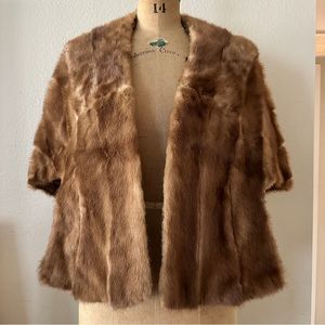Vintage genuine fur capelet